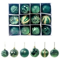 24ct Large Christmas Balls Ornaments,60mm/2.36 in Shatterproof Plastic Decorative Xmas Tree Ornaments, Assorted Christmas Ball Ornaments for Wedding Mothers Day Party Decorations (Green)