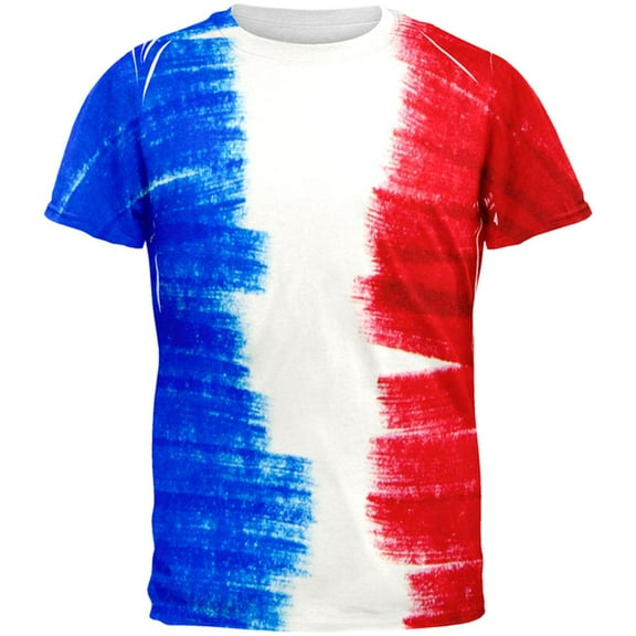 Color Me French All Over Mens T Shirt Multi 2XL