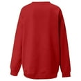 thumbnail image 4 of FASHOFT Womens Valentines Day Sweatshirt Oversized Cute Crewneck Shirts Valentines Pullover Long Sleeve Tops Red M, 4 of 5