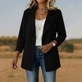 thumbnail image 6 of Xaqiouau Womens Open Front Blazer Long Sleeve Lapel Collar Slim Suit Jacket with Pockets Lined Office Casual Business Wear for Summer Fall, 6 of 8