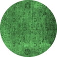 thumbnail image 1 of Ahgly Company Indoor Round Oriental Emerald Green Industrial Area Rugs, 4' Round, 1 of 4
