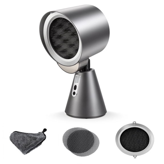 Portable Range Hood, 3-Speed Desktop Exhaust Fan for Indoor BBQ & Hot Pot, Low-Noise Portable Kitchen Vent Hood with Large Oil Collection Cup & Detachable Aluminum Filter,grey