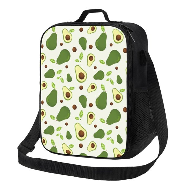 Disketp Green Avocado Bolsa Térmica Estampada para Almuerzo, Lonchera para Hombres y Mujeres Adultos