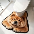 thumbnail image 5 of Blateno U-Shaped Animal Print Diatom Mud Toilet Floor Mat, Super Absorbent Quick Dry Non-Slip Bathroom Rug, Machine Washable Cute Cat Tiger Dog Decor Mat for Toilet Shower Entry, 5 of 6