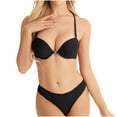 thumbnail image 2 of Rvasteizo Women Lace Front Closure Underwire Push Up Removable Padded Bra and Panty Cozy Set, 2 of 4