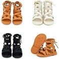 thumbnail image 2 of Toddler Baby Girls Gladiator Sandals Open Toe Rubber Sole Roman Shoes Zipper Outdoor Summer Sandals for Girls(Toddler/Little Kid), 2 of 6