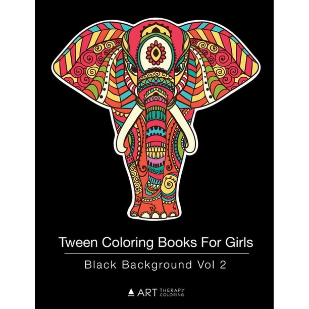 Download Tween Coloring Books For Girls Black Background Vol 2 Colouring Book For Teenagers Young Adults Boys