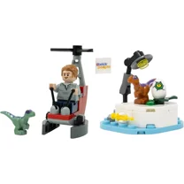 LEGO Jurassic World: Owen Minifigure with Helicopter and Baby Dino Lab