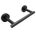 thumbnail image 4 of Soporte de papel higiénico negro: mango de tejido pivotante flexible de metal para baño montado en la pared, mega rollo grande Tp ajustable de acero inoxidable Sus 304., 4 of 4
