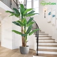 thumbnail image 5 of 6FT Artificial Banana Tree Tall Fake Banana Leaf Plant Faux Banana Silk Tree Faux Banana Leaves for Home Swimming Pool Indoor Outdoor Patio Tropical Decor, 5 of 7