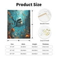 thumbnail image 2 of KLL Realistic Ocean Shark Print Canvas Wall Art, Canvas Painting Prints Canvas Art Wall Decor Home Decoration for Living Room Bedroom Office, 2 of 6