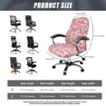 thumbnail image 6 of FKELYI Pink Cherry Hummingbird Print Office Chair Cover Stretchable Computer Chair Slipcover Anti-Dust Swivel Chair Protector Covers for Boss Chair Armchair, Small, 6 of 6