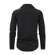 thumbnail image 4 of Blusa y camisa de manga larga con cuello vuelto para hombre, blusa informal lisa de moda con solapa, camisa de manga larga abotonada, blusa de poliéster para hombre, 4 of 4