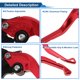 thumbnail image 4 of Palancas de freno y embrague cortas únicas para Honda VFR750 1991-1997, palanca de freno ajustable en 6 posiciones, aleación de aluminio roja, 1 par, 4 of 7