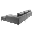 thumbnail image 4 of Poundex Furniture 2 Piece Leather Sectional Set in Antique Gray Color, 4 of 5
