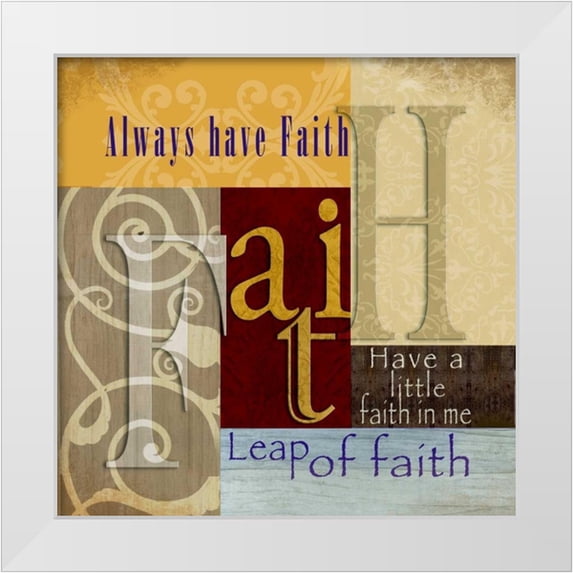 Wolk, Lisa 12x12 White Modern Wood Framed Museum Art Print Titled - Funky Faith