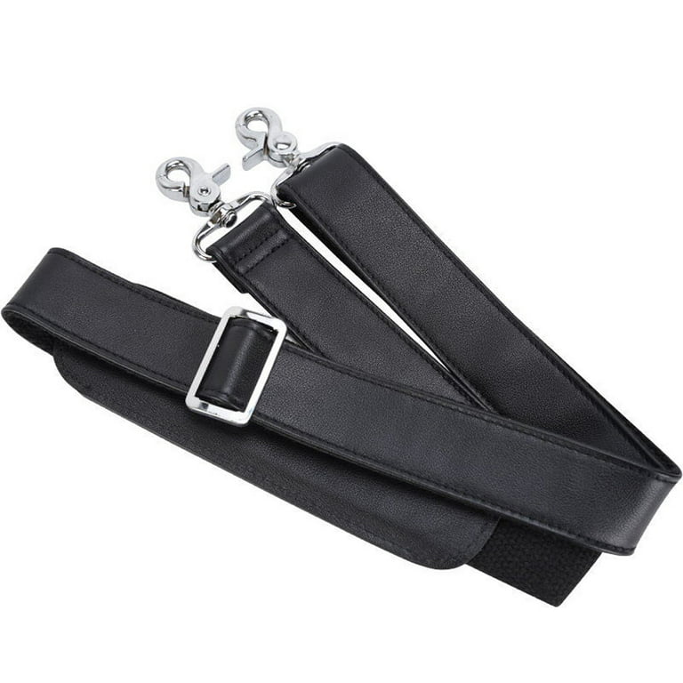 QUSENLON Universal Adjustable Padded Genuine Leather Wide Shoulder Bag  Strap Replacement for Laptop for Case Luggage Crossbody Messenger Handbag