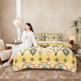 thumbnail image 4 of Erosebridal Yellow Aztec Bedding Comforter Set, Farmhouse Dreamcatcher Cow Skull Print King Bedding Sets, Reversible 7 Pieces, 4 of 6