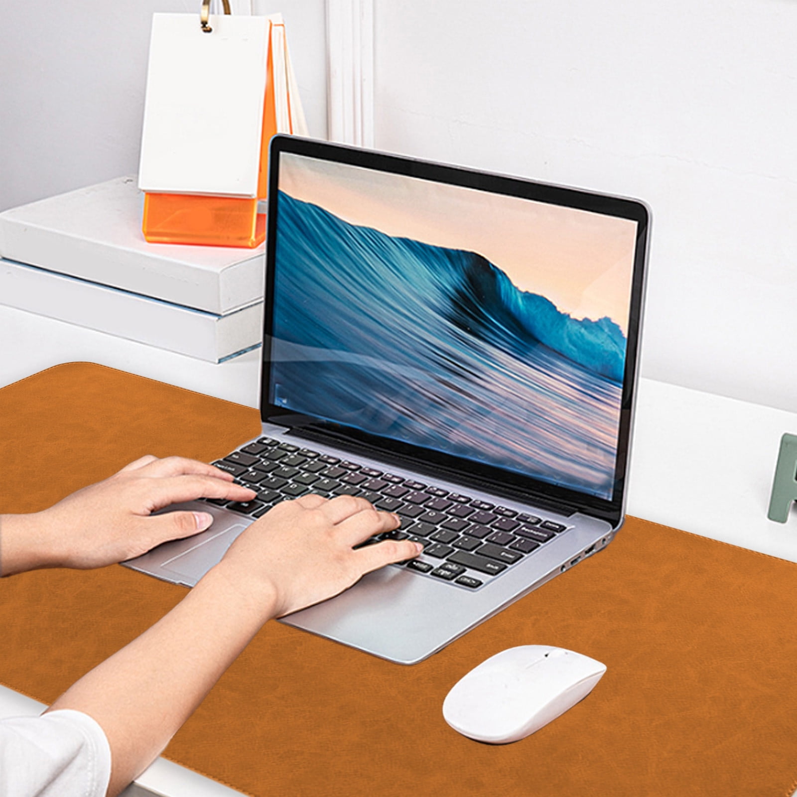 Gmogad Large Gaming Mouse Pad, 40x80cm Non-Slip PU Leather Mousepad - Extra Large Desk Mat for Gaming, Office, Computer, Keyboard, Cork Base, Easy Clean