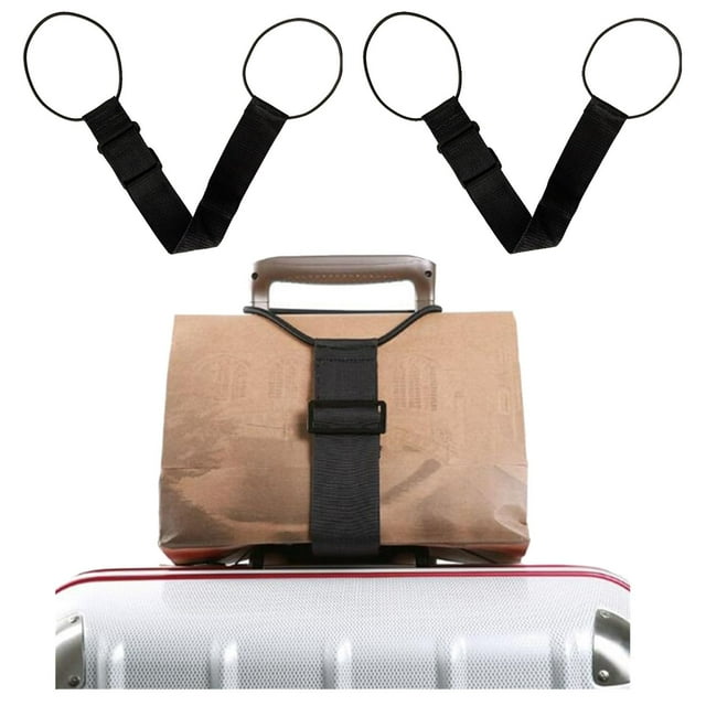 Elastic Fastening Belt for Luggage,Luggage Strap for Carry on Bag,Elastic Adjustable Luggage Strap Carrier Strap (Black,2pcs)
