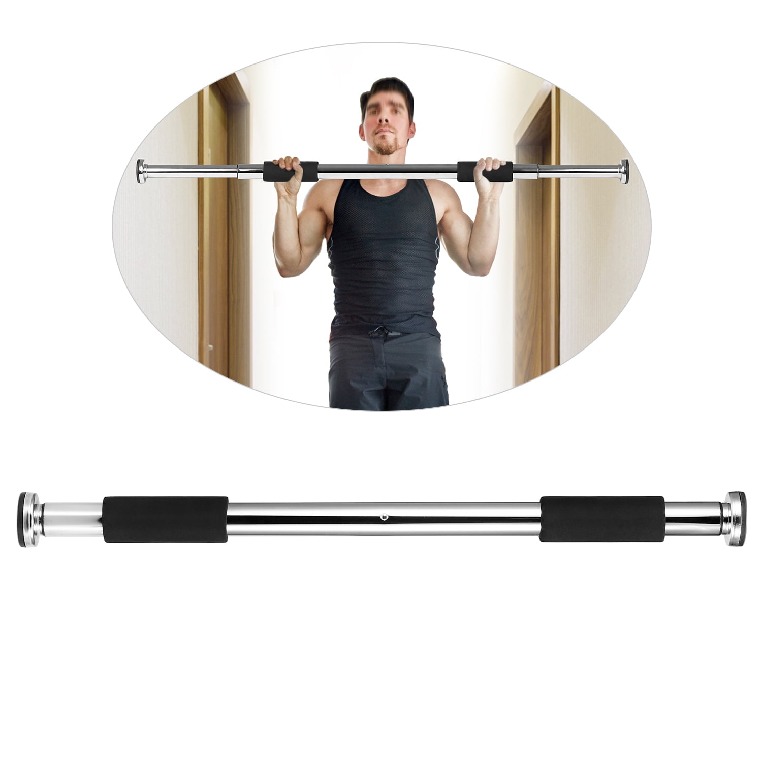 Perfect Fitness Adjustable Easy Install Door Mounting Pullup Bar 