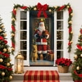 thumbnail image 3 of KOYPTL Christmas Door Cover For Front Door,35*71 Inch Background Banner Painted Santa Claus,Hanging Banner Cover With Rope Decor For Winter Indoor Outdoor Festival Christmas Decorations, 3 of 6
