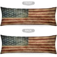 thumbnail image 6 of American Flag Body Pillow Cover Vintage Retro USA Flag Long Pillow Case Protector with Zipper Decorative Large Pillowcase Cushion for Bedroom,Couch,Sofa,Home Gift 20"x54", 6 of 6