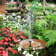 2.5W Solar Fountain Pump, Outdoor DIY Solar Water Fountain with 6 Nozzles and 4ft Water Pipe, Solar Powered Pump for Bird Bath, Ponds, Garden and Fish Tank