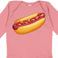 thumbnail image 4 of Inktastic Hot Dog Illustration with Mustard Onions and Ketchup Boys or Girls Long Sleeve Baby Bodysuit, 4 of 5