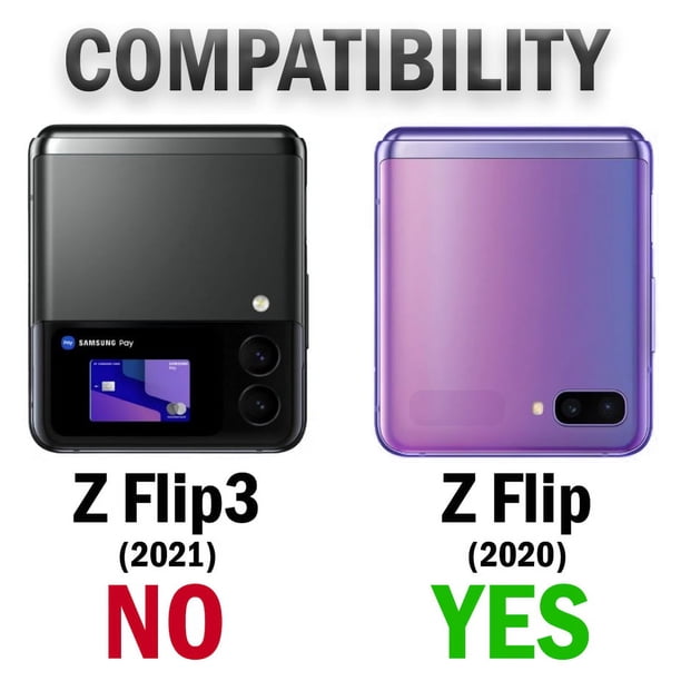 Case for Galaxy Z Flip, Nakedcellphone [Purple] Protective Snap-On