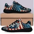 thumbnail image 3 of Patriotic Horse American flag Shoes Sneakers for Women Men Black Size 10.5, 3 of 7