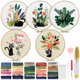 thumbnail image 1 of Kit de bordado TINDTOP con forma de gato y flor negros para adultos principiantes, 1 of 7