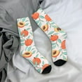 thumbnail image 5 of Logiee Peach Print Adult Socks for Men & Women,Calf Socks, Ankle Socks,Boots Socks,Breathable Casual Sock,Unisex Crew Socks, 5 of 6