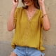 thumbnail image 3 of Top De Encaje De Verano,Camiseta De Manga Corta Para Mujer Top De Encaje De Verano Camiseta Con Cuello En V De Verano Innovación Moderna, 3 of 7