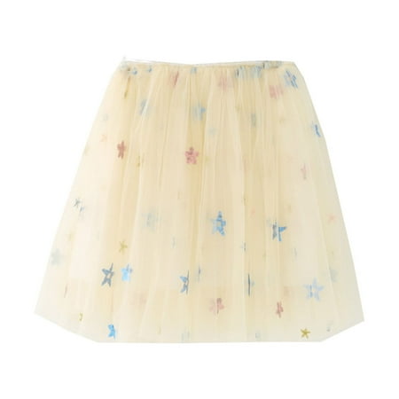 

PMVFHDE Coral And Girls Dress Toddler Girls Dress Summer Fashion Dress Dress Casual Dress Tutu Mesh Skirt Outwear Beige 3-4 Years