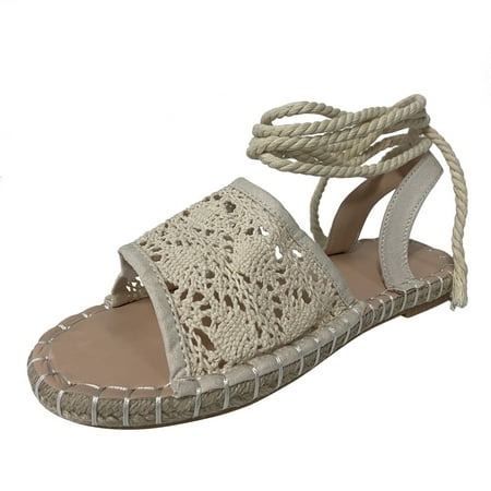 

gvdentm Shoes For Women Dressy Women s Summer Cross Straps Non Slip Solid Color Barefoot Sandals for Women Wedding