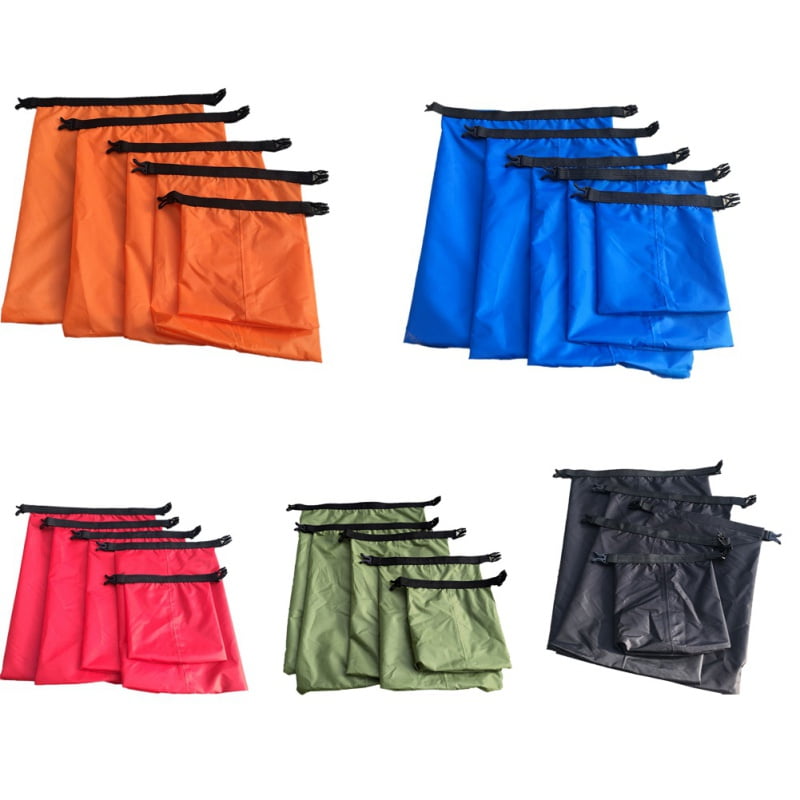 Forzero 5pcs Waterproof Dry Bag Outdoor Beach Buckled Storage Sack Travel Drifting Swimming Snorkeling Bags Accessories