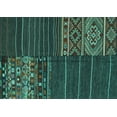 thumbnail image 1 of Ahgly Company Machine Washable Indoor Rectangle Patchwork Turquoise Blue Transitional Area Rugs, 3' x 5', 1 of 4