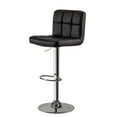 thumbnail image 5 of Poundex Armless 44" Faux Leather Gas Lift Barstool Set in Black (Set of 2), 5 of 8