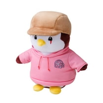 Pudgy Penguins Plush Buddies (Series 2) with Pink Hoodie and Brown Hat