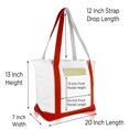 thumbnail image 2 of DALIX 20" Premium Cotton Daily Shoulder Tote Bag in Red, 2 of 6