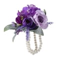 thumbnail image 3 of lanema Faux Flower Bridesmaid Wedding Bridal Party Decoration 2Piece Silk Floral Arrangements Brooch/ Wrist Flower, 3 of 13