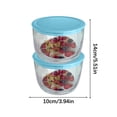 thumbnail image 3 of Vacemry 3Pcs Double Layer Rotating Stacked Food Storage Containers, Plastic Sealed Transparent Fresh-Keeping Boxes, Airtight Kitchen Pantry Refrigerator Organization, 2-Piece Set for Leftovers Dry, 3 of 9
