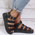 thumbnail image 2 of 2024 nuevas sandalias de suela gruesa para mujer, sandalias romanas informales de cuero con plataforma de verano, zapatos de mujer, sandalias para mujer, talla grande 43, 2 of 4