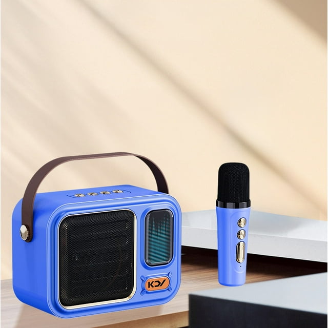 CEHVOM Bluetooth Speaker,Small Speaker,Portable Bluetooth Speakers ,Handheld Singing and Microphone Integrated Mini Bluetooth Speaker Handheld Portable Microphone Speaker