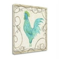 thumbnail image 2 of Tangletown Fine Art 'Teal Rooster II' by Cindy Shamp Painting Print on Wrapped Canvas, 2 of 2