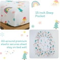 thumbnail image 3 of Pink Moon Unicorn Kids Sheet Set Full Piece Cute Printed Microfiber Bed Sheets for Girls Deep Pocket, 3 of 7