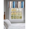 thumbnail image 3 of Colorful Wooden Curtain Valances for Windows, Vintage Farmhouse Wood Kitchen Valance Window Treatment, Light Filtering Block Curtains for Bathroom/Bedroom/Living Room 60'' x 18'', 3 of 9