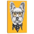 thumbnail image 2 of Funny Terrier Dog with Glasses - Animal Canvas Art Print, 2 of 3