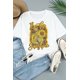 thumbnail image 3 of ABPHQTO Camiseta gráfica de manga corta con estampado floral Be The Sunshine blanca para mujer, 3 of 5